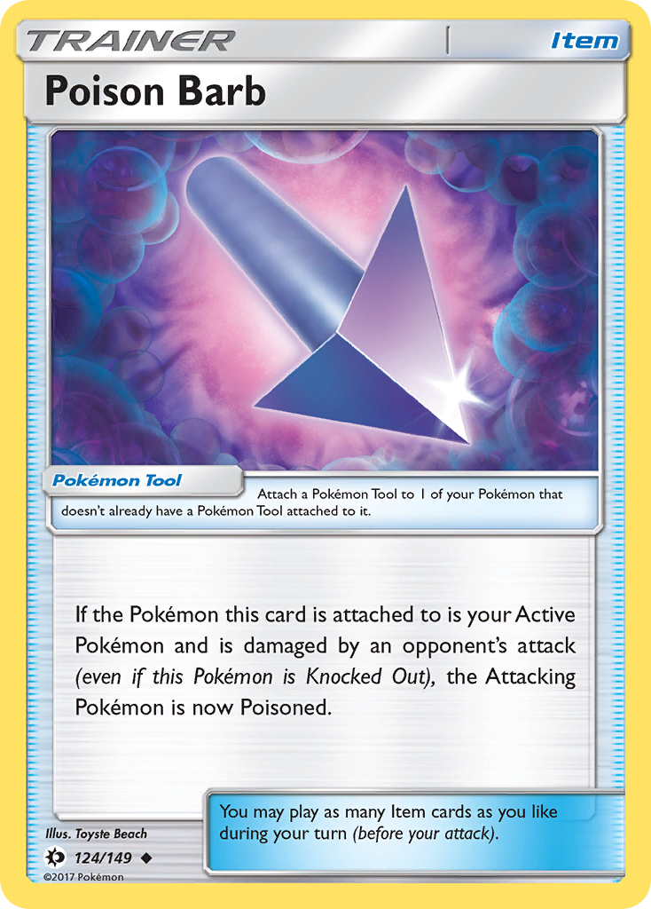 Poison Barb – Sun & Moon 124/149 Pokémon card