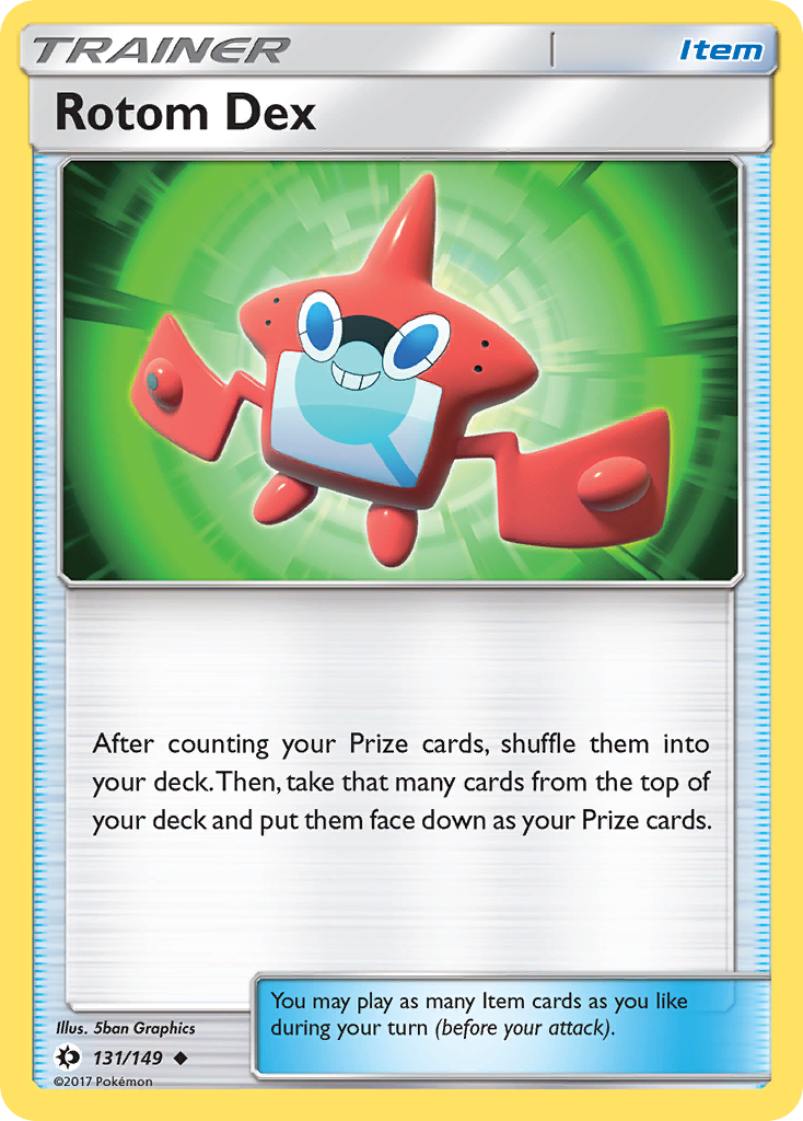 Rotom Dex – Sun & Moon 131/149 Pokémon card