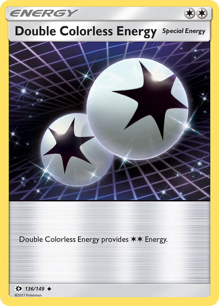 Double Colorless Energy – Sun & Moon 136/149 Pokémon card