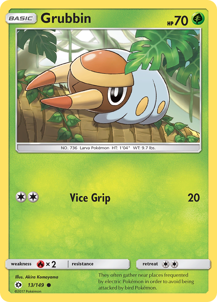 Grubbin – Sun & Moon 13/149 Pokémon card