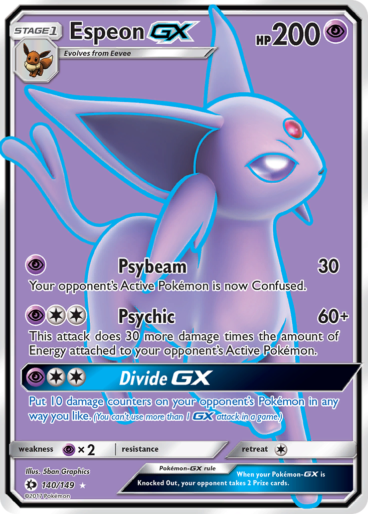 Espeon-GX – Sun & Moon 140/149 Pokémon card