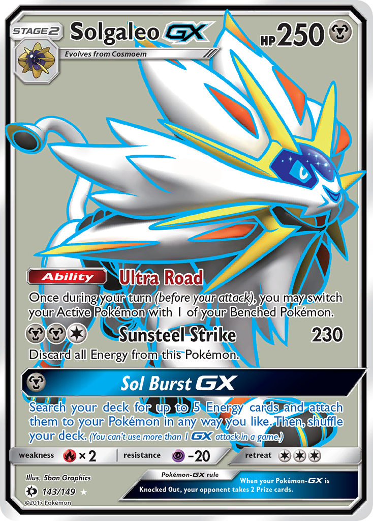 Solgaleo-GX – Sun & Moon 143/149 Pokémon card