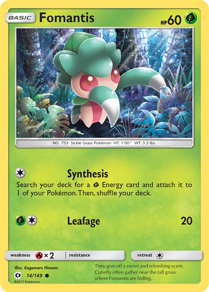 Fomantis – Sun & Moon 14/149 Pokémon card