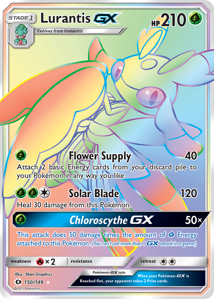 Lurantis-GX – Sun & Moon 150/149 Pokémon card