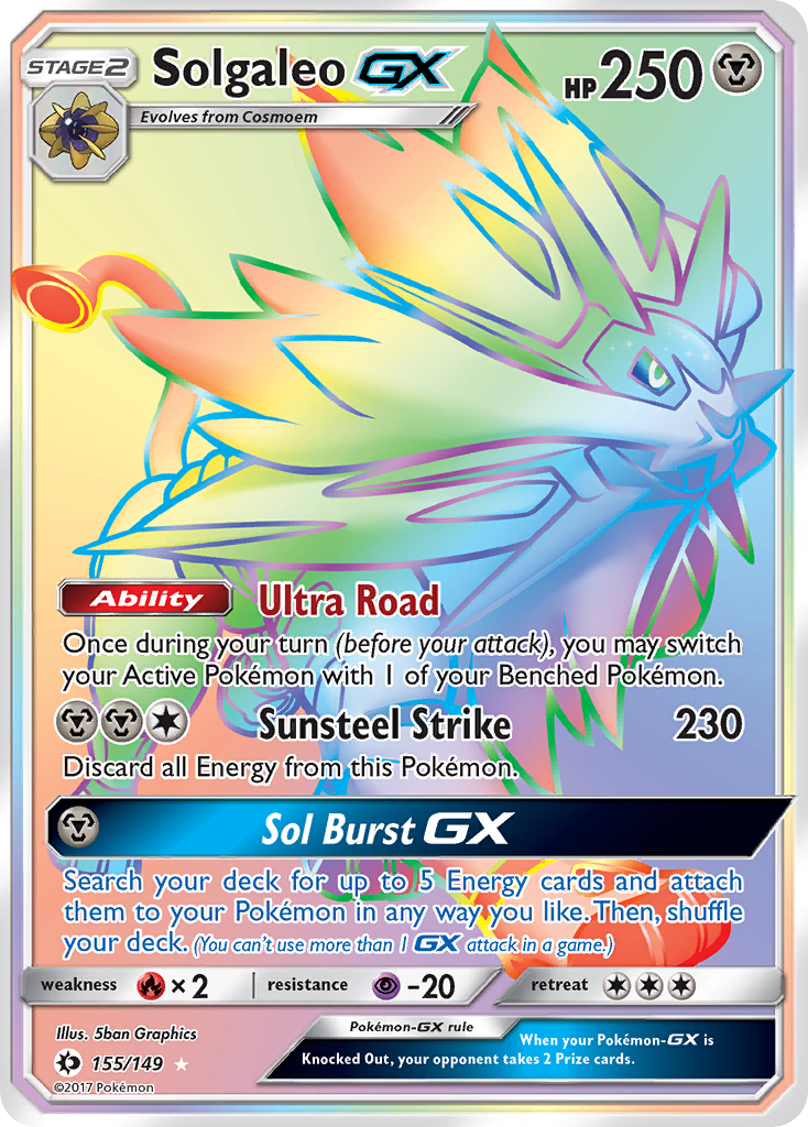 Solgaleo-GX – Sun & Moon 155/149 Pokémon card