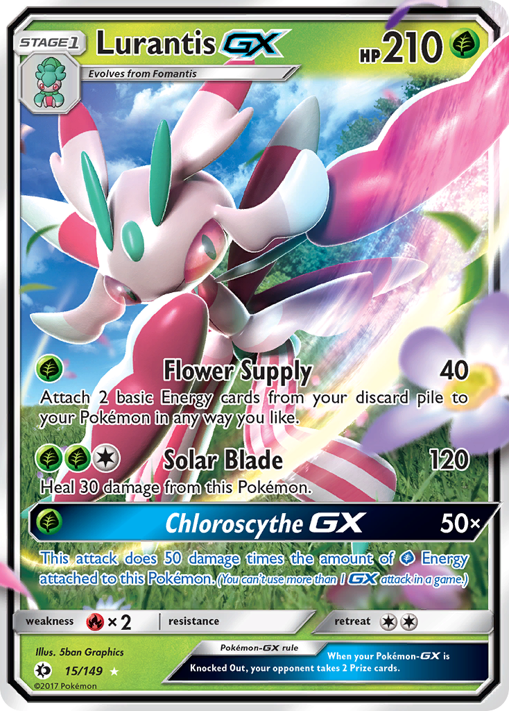 Lurantis-GX – Sun & Moon 15/149 Pokémon card