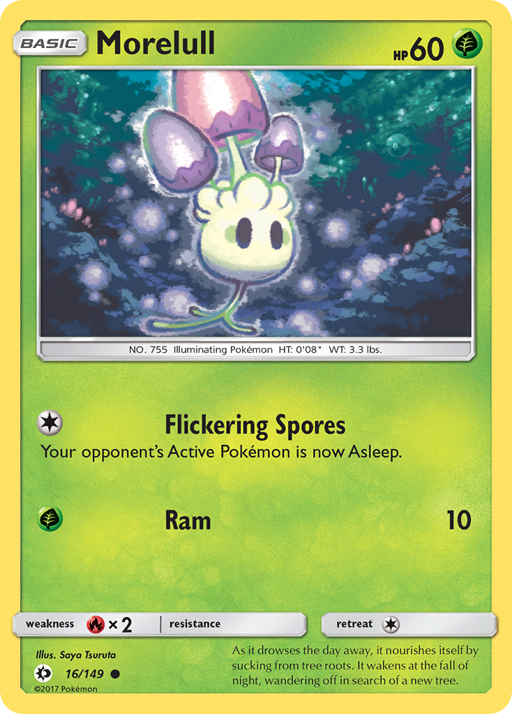 Morelull – Sun & Moon 16/149 Pokémon card