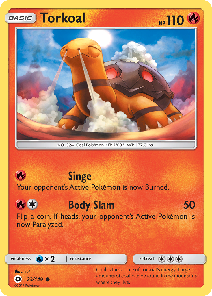 Torkoal – Sun & Moon 23/149 Pokémon card