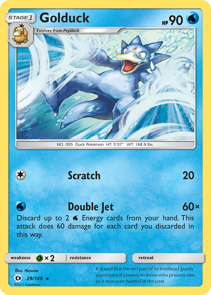 Golduck – Sun & Moon 29/149 Pokémon card