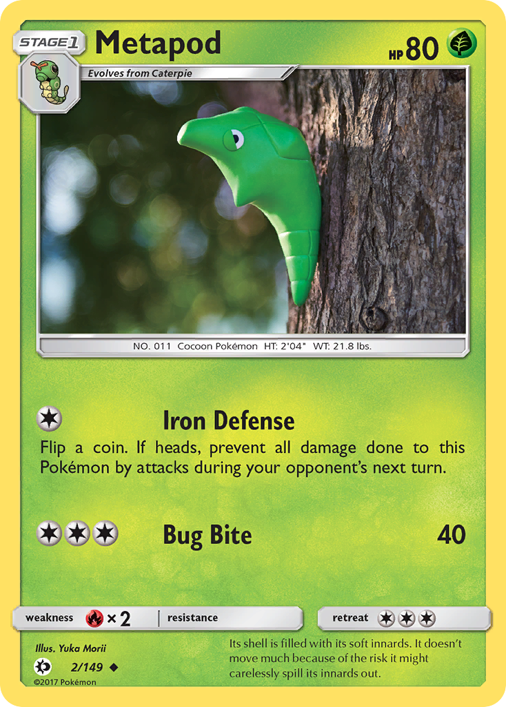 Metapod – Sun & Moon 2/149 Pokémon card