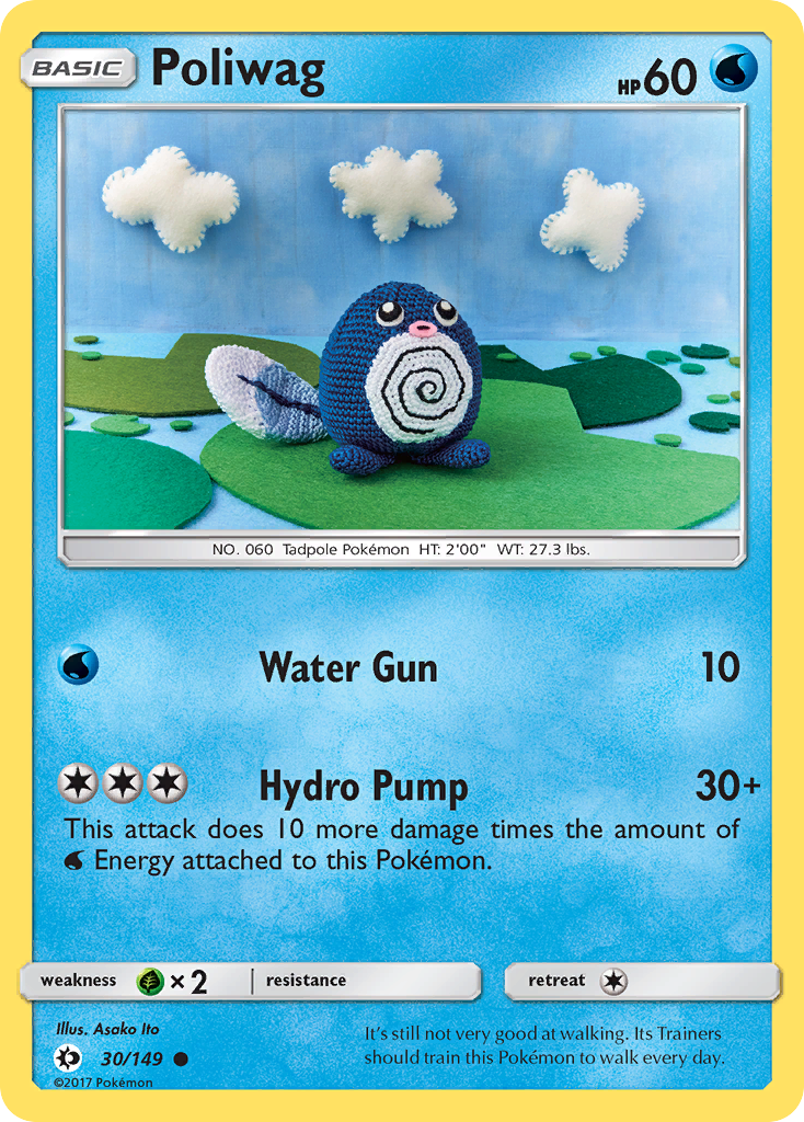 Poliwag – Sun & Moon 30/149 Pokémon card
