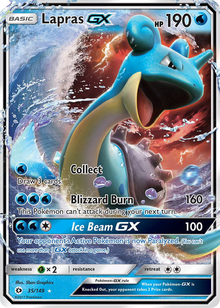 Lapras-GX – Sun & Moon 35/149 Pokémon card