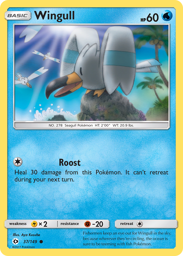 Wingull – Sun & Moon 37/149 Pokémon card