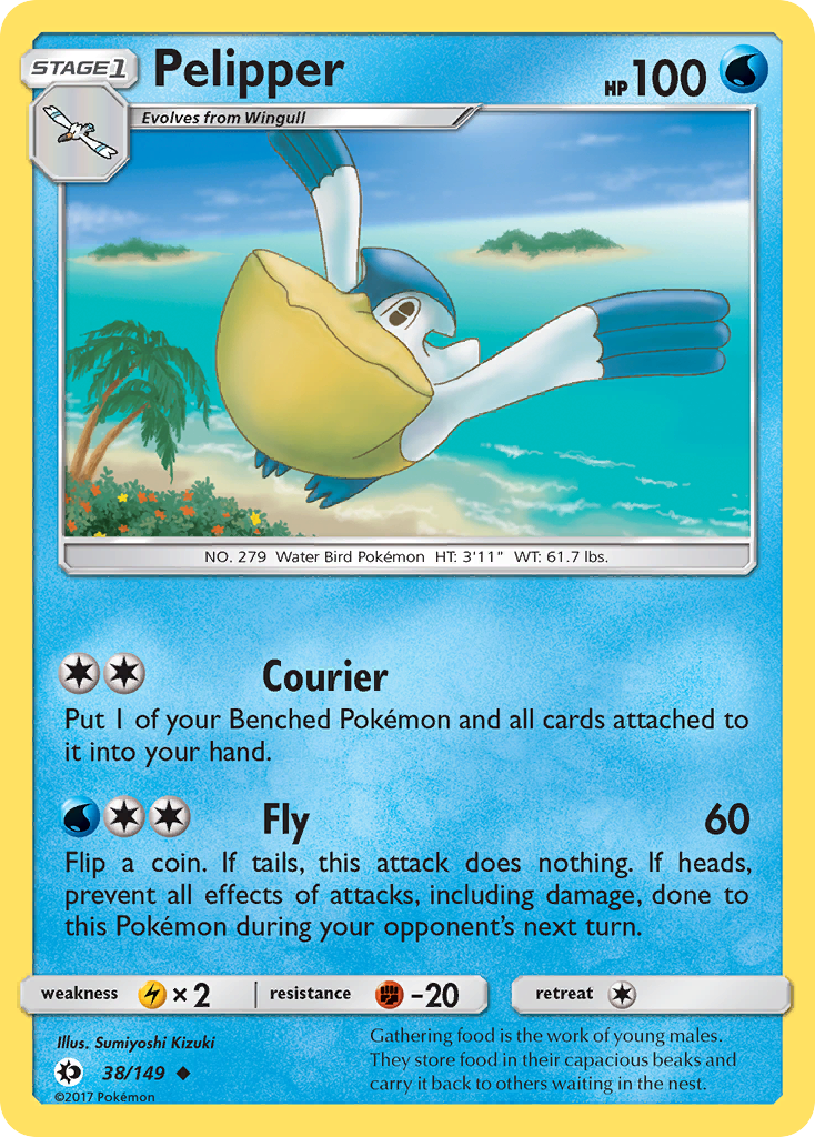 Pelipper – Sun & Moon 38/149 Pokémon card