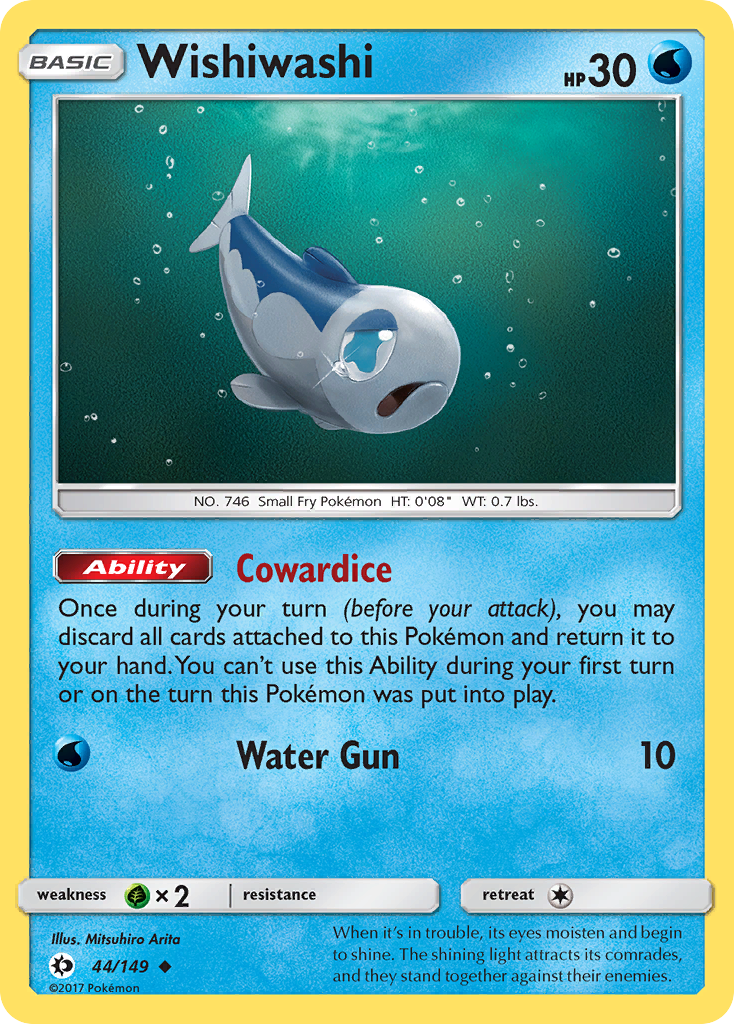 Wishiwashi – Sun & Moon 44/149 Pokémon card