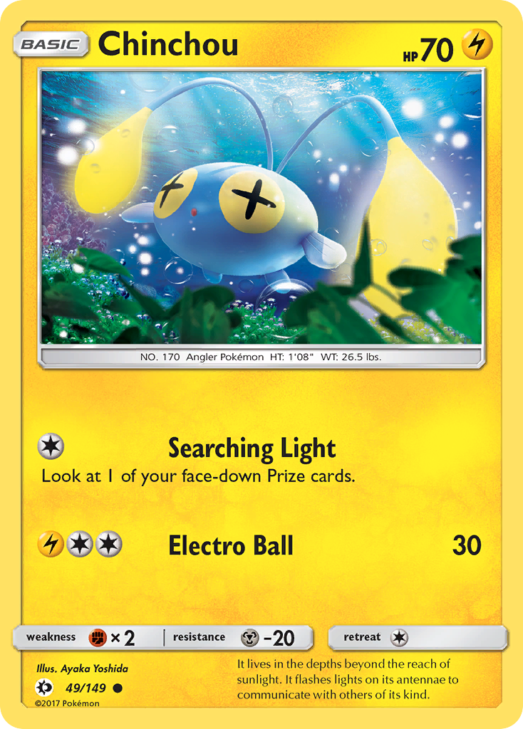 Chinchou – Sun & Moon 49/149 Pokémon card