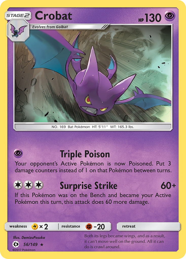 Crobat – Sun & Moon 56/149 Pokémon card