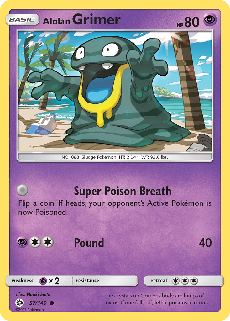 Alolan Grimer – Sun & Moon 57/149 Pokémon card