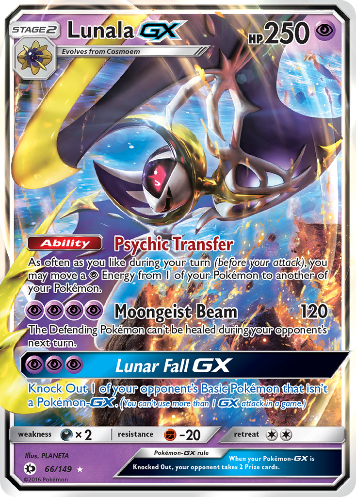 Lunala-GX – Sun & Moon 66/149 Pokémon card