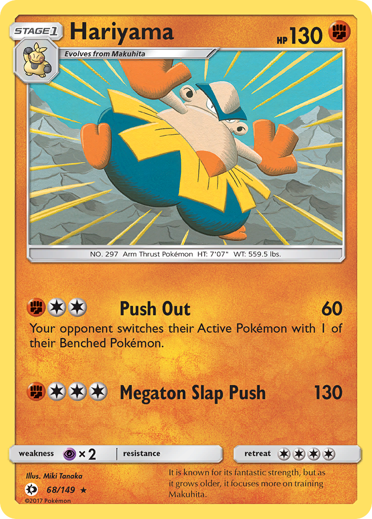 Hariyama – Sun & Moon 68/149 Pokémon card