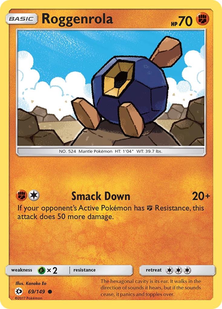 Roggenrola – Sun & Moon 69/149 Pokémon card