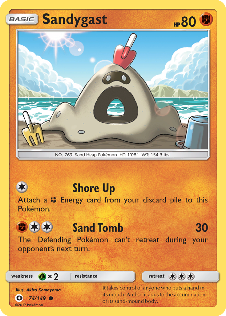 Sandygast – Sun & Moon 74/149 Pokémon card