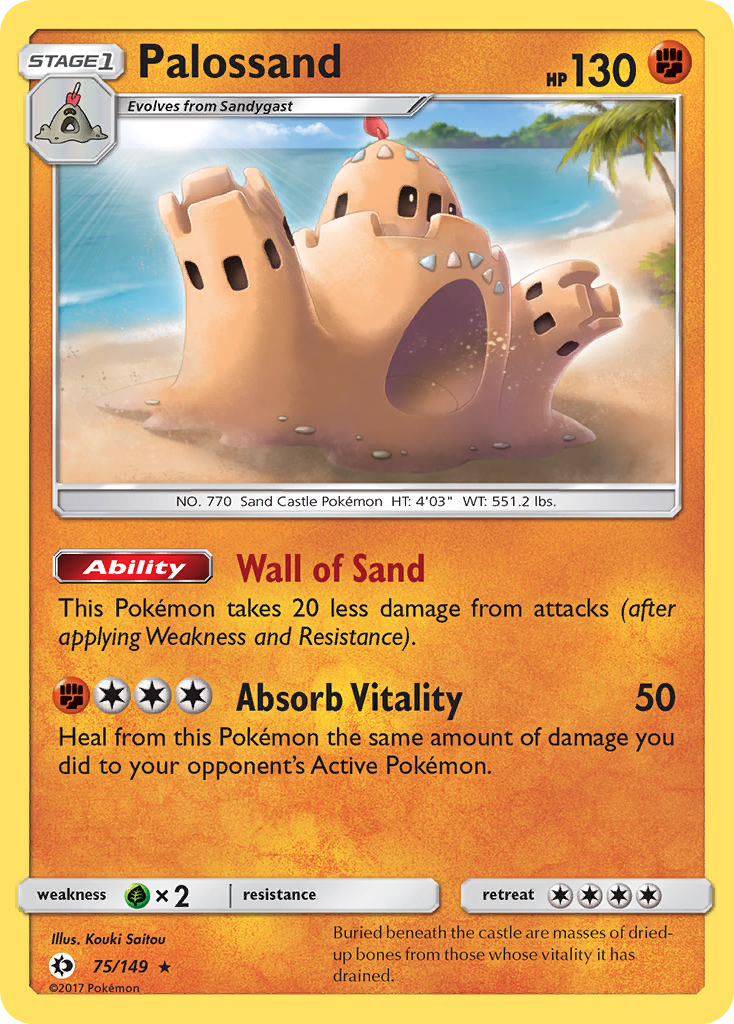 Palossand – Sun & Moon 75/149 Pokémon card