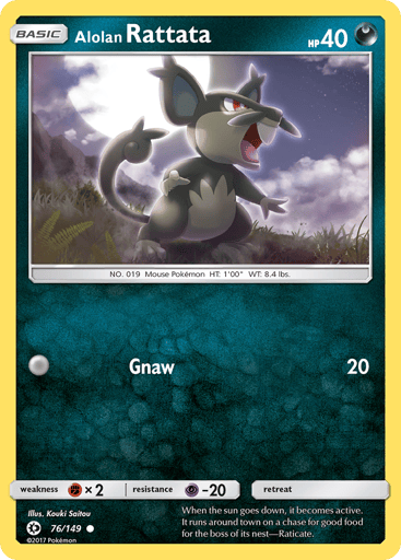 Alolan Rattata - Sun & Moon 76