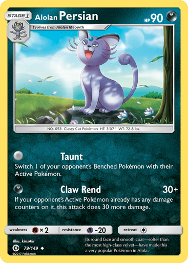 Alolan Persian - Sun & Moon 79
