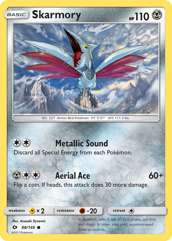 Skarmory – Sun & Moon 88/149 Pokémon card