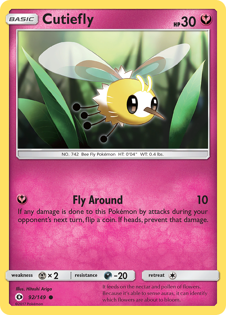 Cutiefly – Sun & Moon 92/149 Pokémon card
