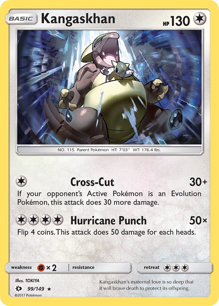 Kangaskhan – Sun & Moon 99/149 Pokémon card