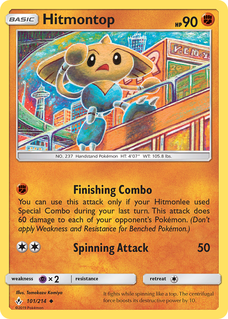 Hitmontop – Unbroken Bonds 101/214 Pokémon card