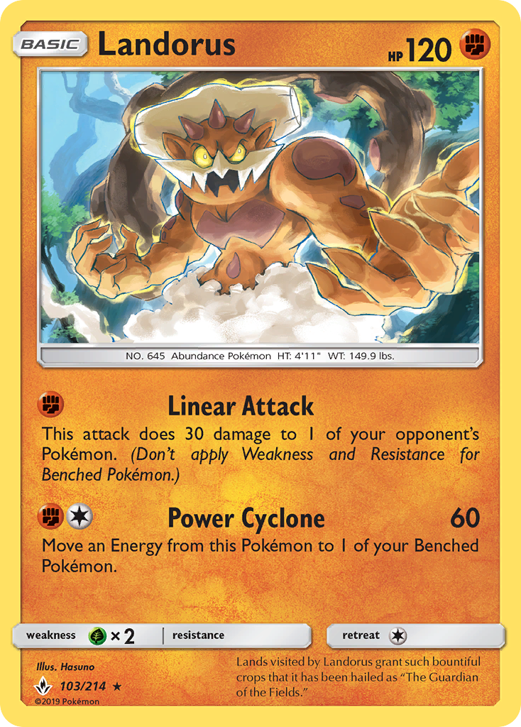 Landorus – Unbroken Bonds 103/214 Pokémon card