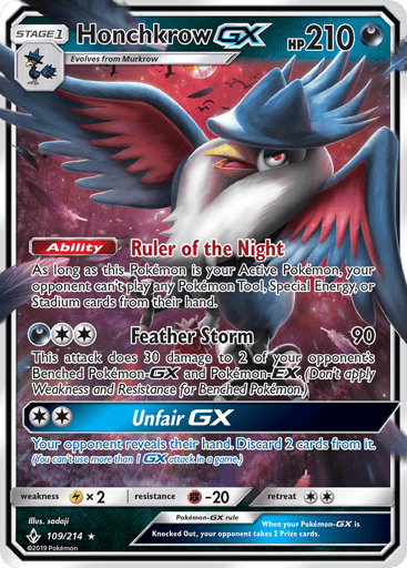 Honchkrow-GX - Unbroken Bonds 109