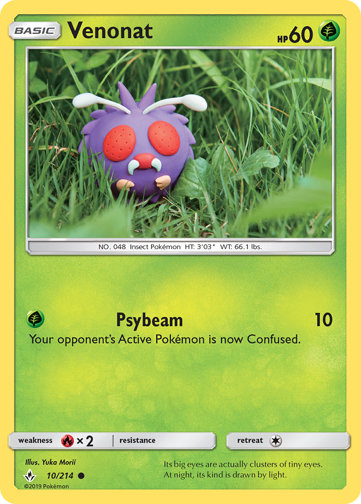Venonat – Unbroken Bonds 10/214 Pokémon card