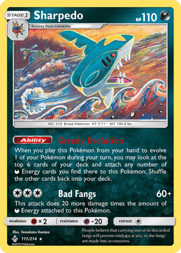 Sharpedo - Unbroken Bonds 111