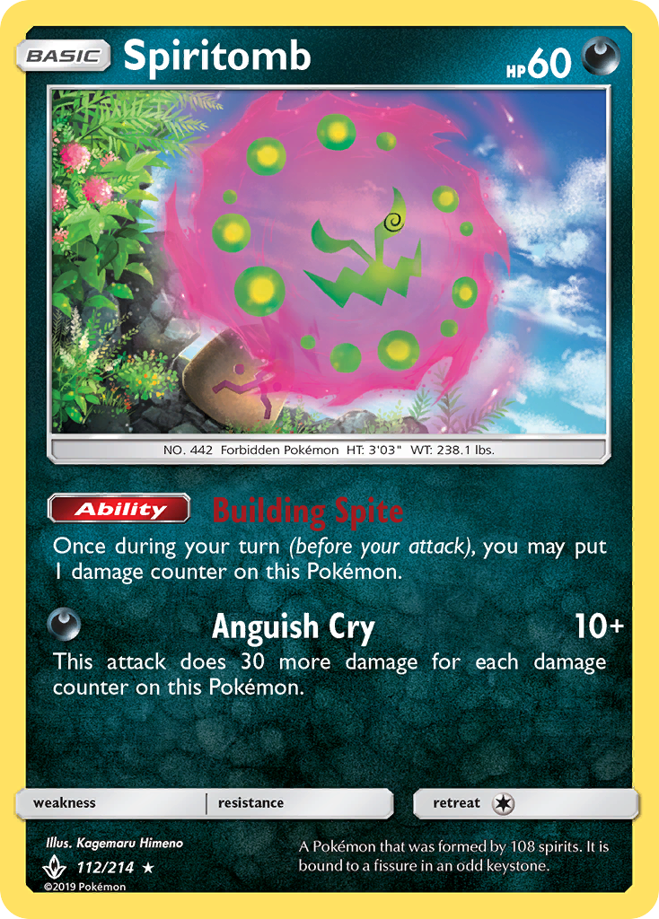 Spiritomb – Unbroken Bonds 112/214 Pokémon card