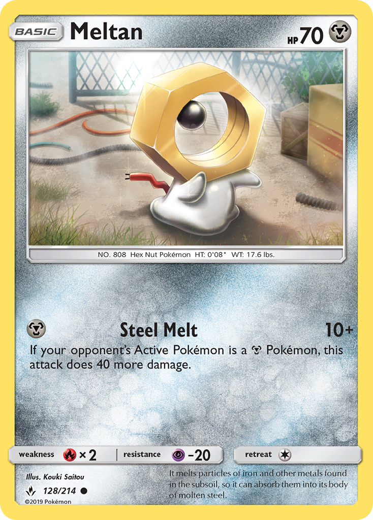 Meltan – Unbroken Bonds 128/214 Pokémon card