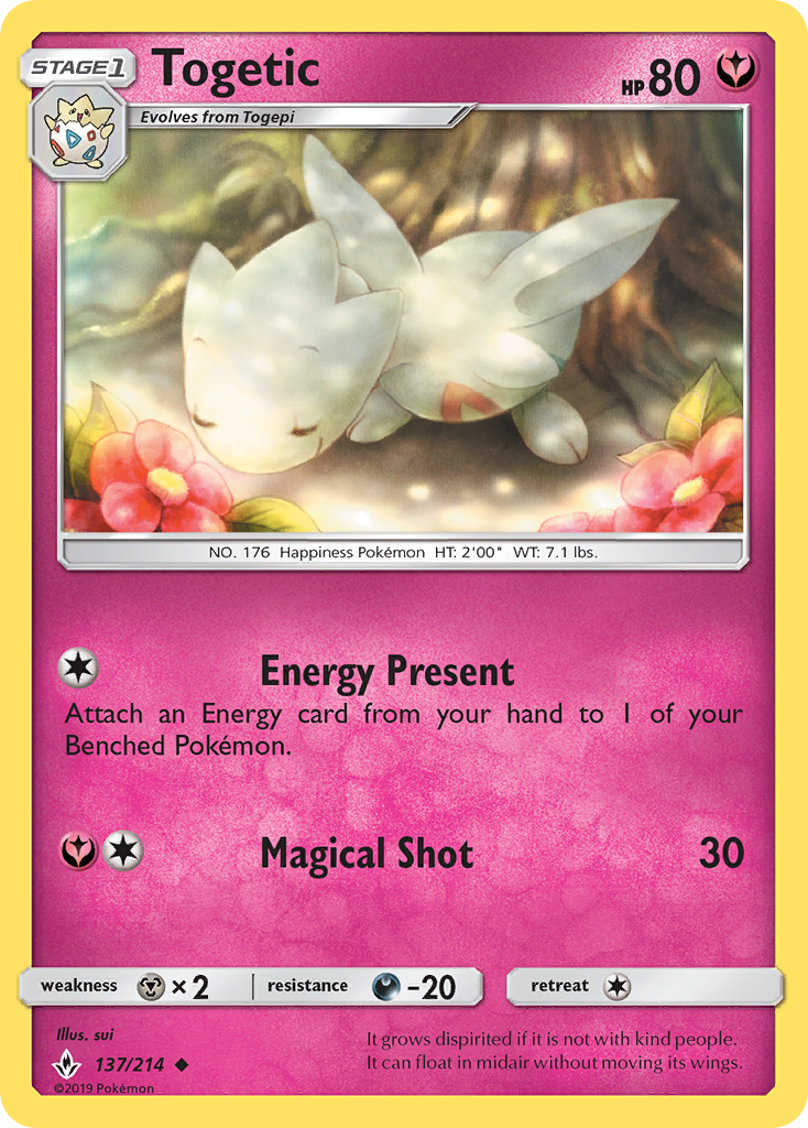 Togetic – Unbroken Bonds 137/214 Pokémon card