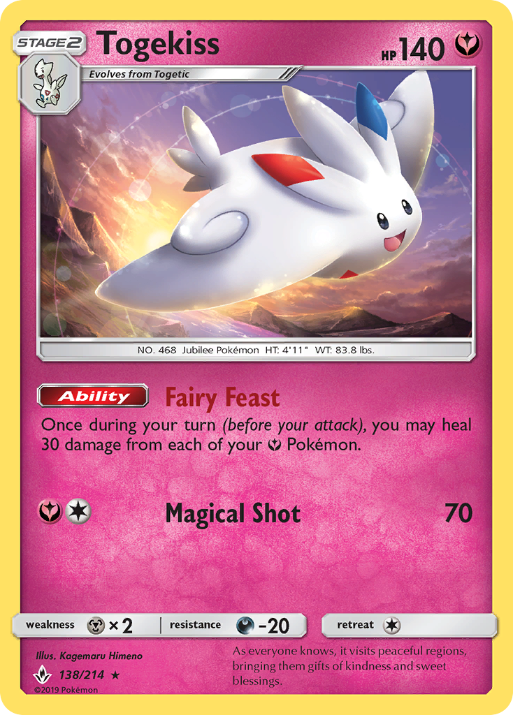 Togekiss – Unbroken Bonds 138/214 Pokémon card