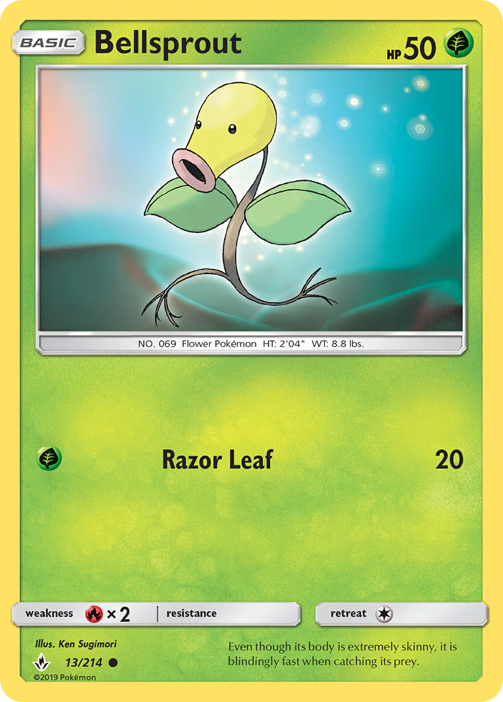 Bellsprout – Unbroken Bonds 13/214 Pokémon card