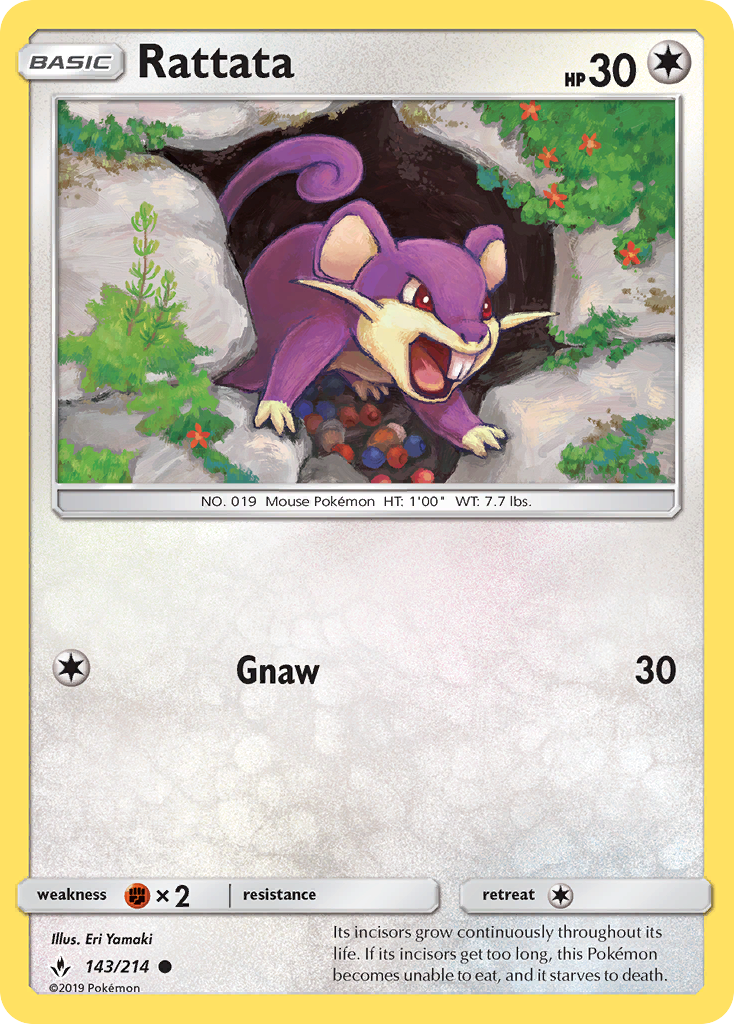 Rattata – Unbroken Bonds 143/214 Pokémon card