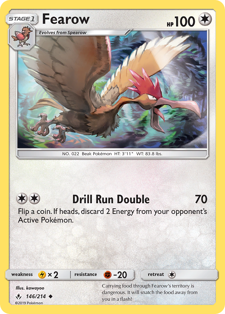 Fearow – Unbroken Bonds 146/214 Pokémon card