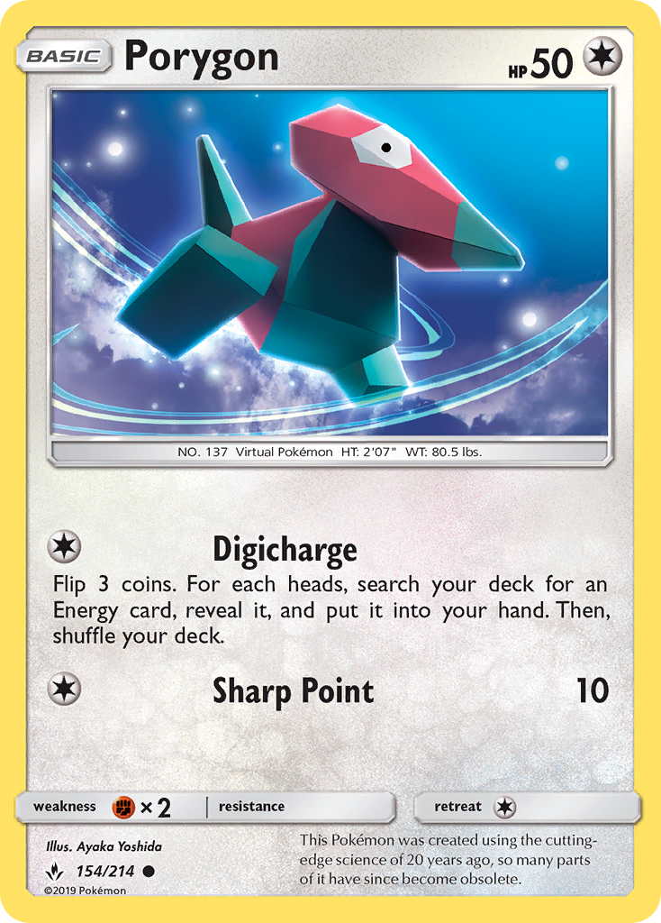 Porygon – Unbroken Bonds 154/214 Pokémon card