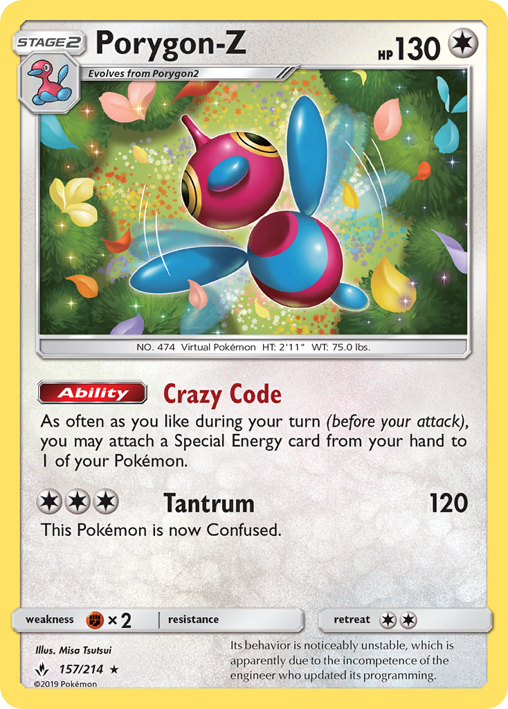 Porygon-Z – Unbroken Bonds 157/214 Pokémon card