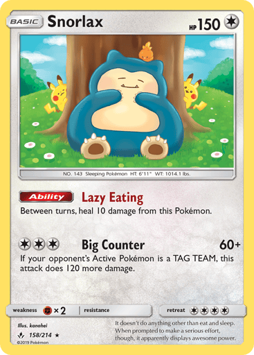 Snorlax - Unbroken Bonds 158