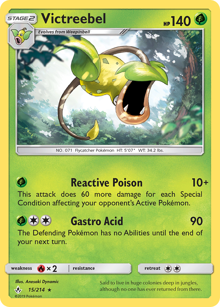 Victreebel – Unbroken Bonds 15/214 Pokémon card