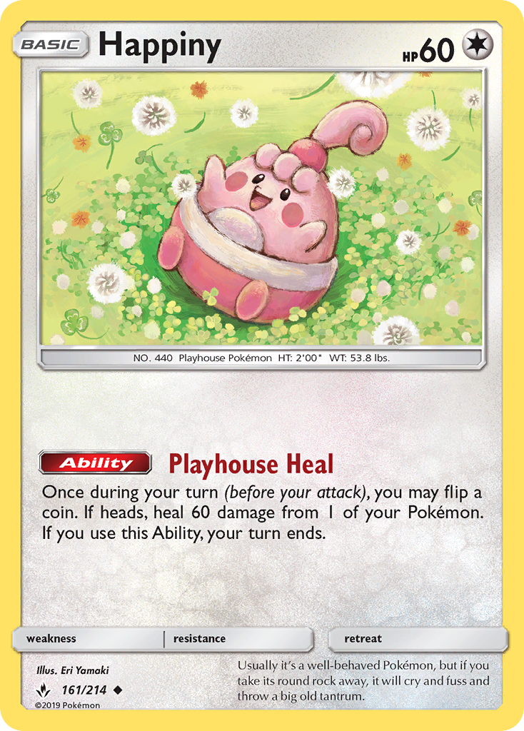 Happiny – Unbroken Bonds 161/214 Pokémon card