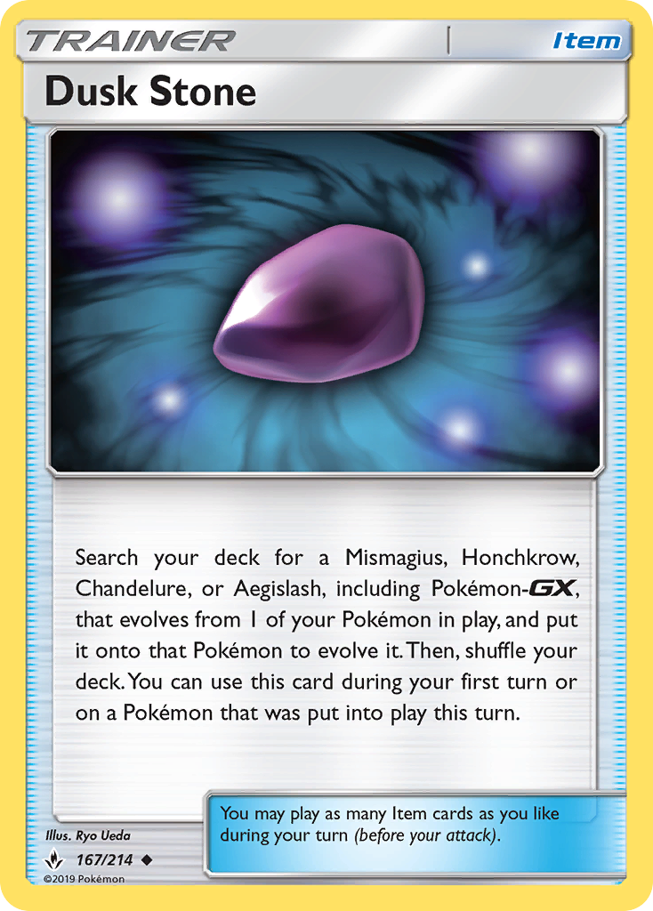 Dusk Stone – Unbroken Bonds 167/214 Pokémon card